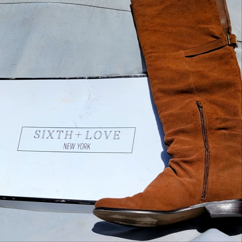 Brown Suede boots, sz 10